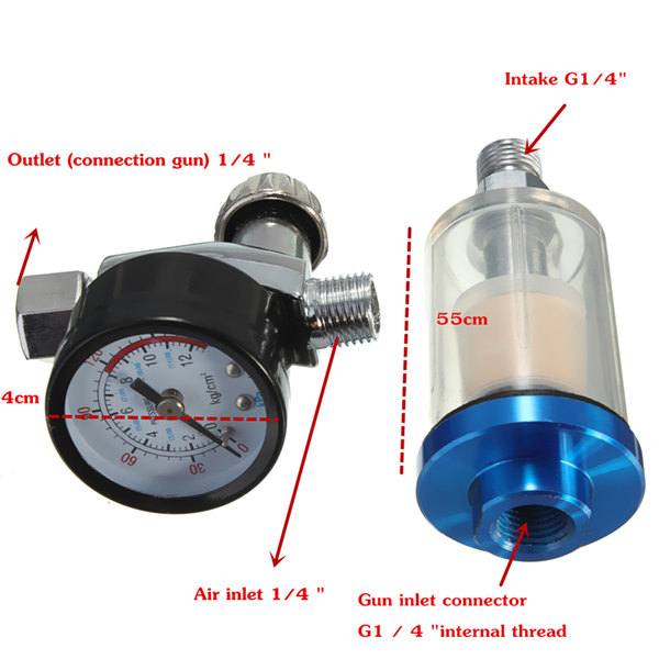 British Standard Pneumatic Gun Regulator And Mini air Filter oil water separator - photo 5