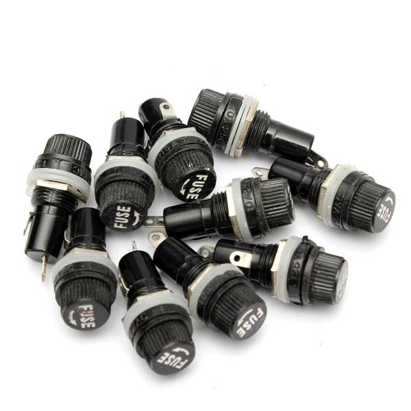 10pcs Electrical Panel Mounted Glass Fuse Holder For Radio Auto Stereo 5x20mm - photo 3