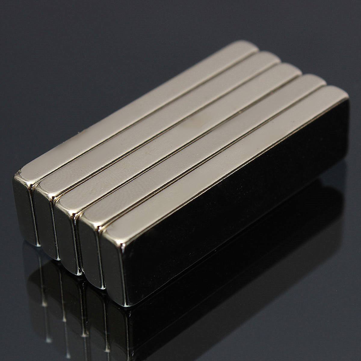 5pcs N52 40x10x4mm Strong Block Magnets Rare Earth Neodymium Magnets - photo 1