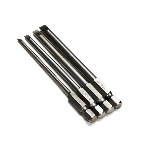 4pcs 100mm 3mm-6mm Magnetic Flat Head Slotted Tip Screwdrivers Bits 1/4 Inch Hex Shank - photo 2