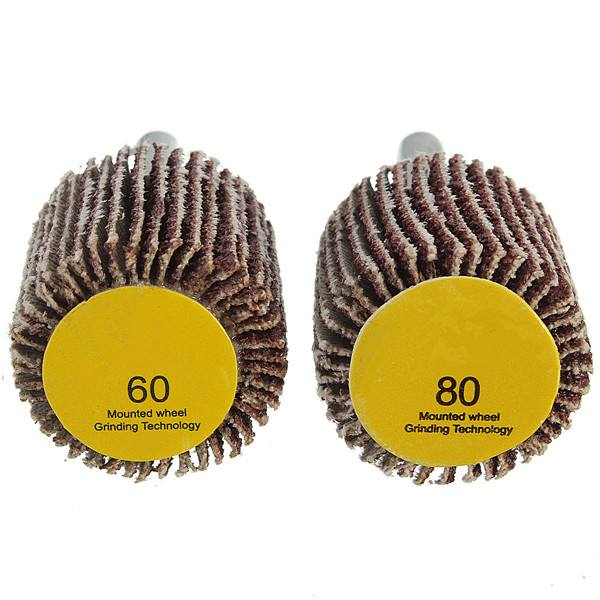 6mm Shank Sandpaper Grinding Wheel 60/80 Grit Dremel Accessory For Rotary Tool - photo 3