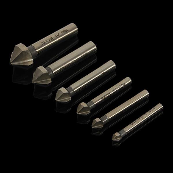 6pcs 6.3mm -20.5mm 90 Degrees HSS Countersink Drill Bits Chamfer Drills Woodworking Tool - photo 3