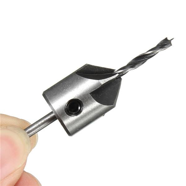 3mm Three Sharp HSS Carpentry Countersink Drill High Speed Steel Drill Bit with Wrench - photo 5