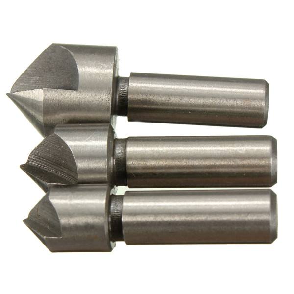 3pcs 10/12/16mm HSS Countersink Drill Bit Set Chamfering Cutter - photo 4
