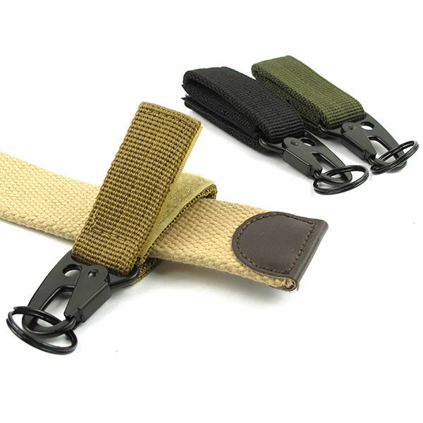 Carabiner Hook Webbing Buckle Nylon Molle Belt Hanging Key Ring Outdoor Tool - photo 1