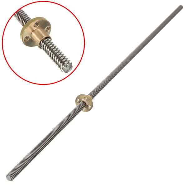 Machifit 900mm Lead Screw 8mm Thread Stainless Steel Lead Screw with Flange Brass Nut - photo 2