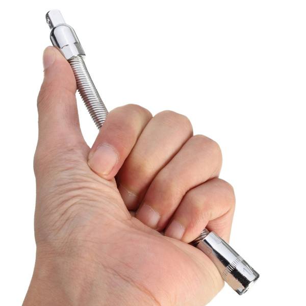 1/4 Inch 150mm Elastic Flexible Extension Shaft Screw Nut Wrench Connection - photo 2