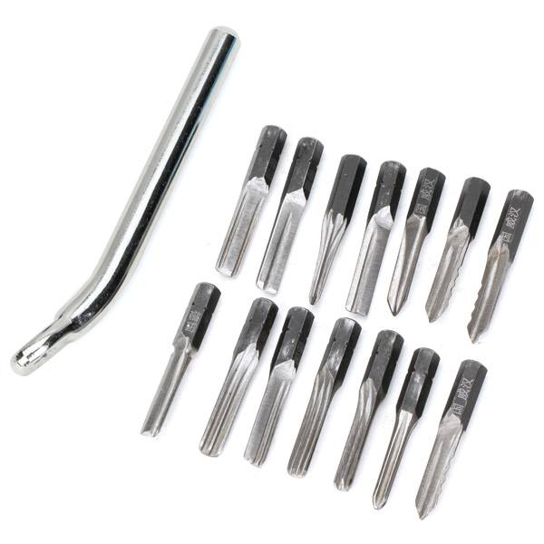 DANIU 14Pcs Key Bits with Hand for Lots of Lock Locksmith Lock Pick Tools Set - photo 1