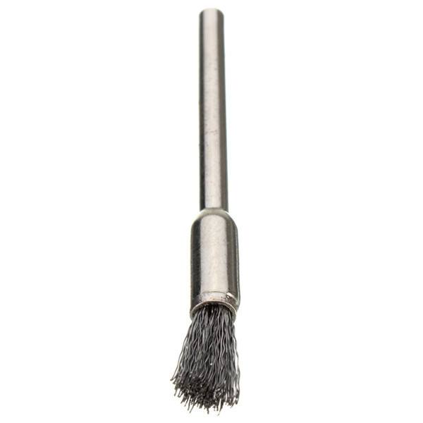 10pcs 3mm Rotary Steel Wire Wheel Brush Cup Tool Shank for Dremel Drill Rust Weld - photo 5
