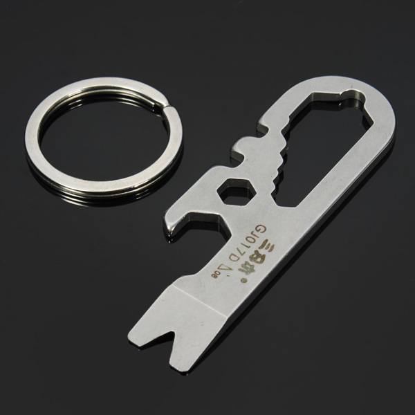 Sanrenmu GJ017D Mini Multi Tools Kit Nail Puller Wrench Opener Keychain - photo 5