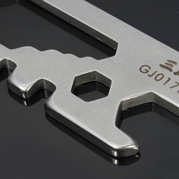Sanrenmu GJ017D Mini Multi Tools Kit Nail Puller Wrench Opener Keychain - photo 7