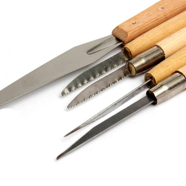 22pcs Stainless Steel Clay Pottery Sculpture Tool Wooden Handle - photo 4