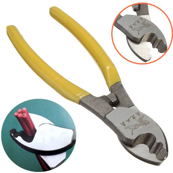 6Inch Cable Cutter Plastic Handle Electric Wire Stripper Cutting Plier Tool Kit - photo 6