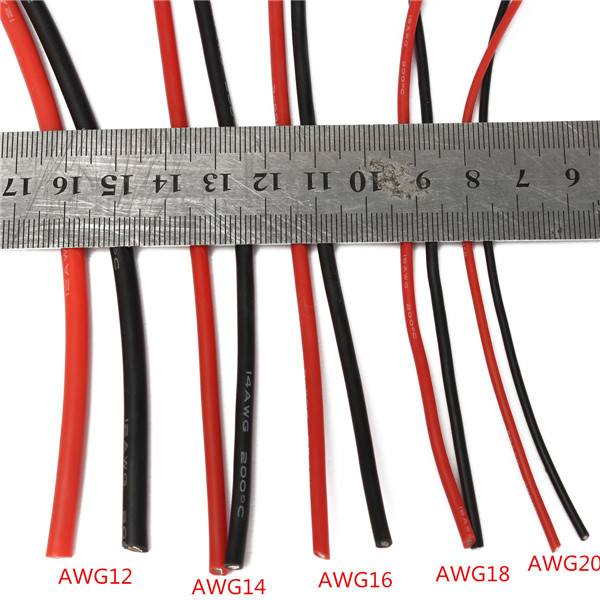 DANIU 2M AWG Soft Silicone Flexible Wire Cable 12-20 AWG (1 Meter Red + 1 Meter Black) - photo 6