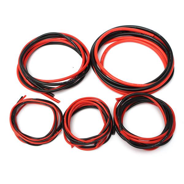DANIU 2M AWG Soft Silicone Flexible Wire Cable 12-20 AWG (1 Meter Red + 1 Meter Black) - photo 2