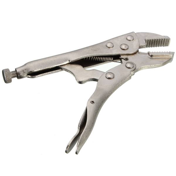 Metal Curved Jaw Vice Grip Locking Vice Mole Grip Plier Clamp Wrench Silver - photo 4