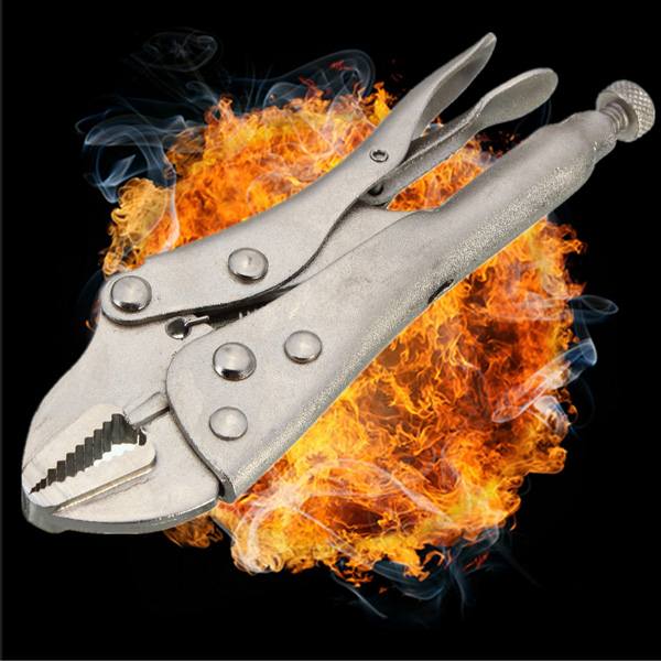 Metal Curved Jaw Vice Grip Locking Vice Mole Grip Plier Clamp Wrench Silver - photo 8
