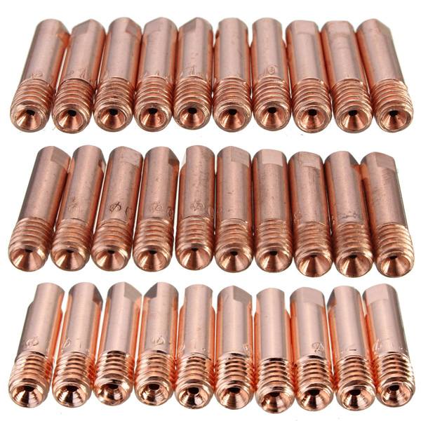 10 Pcs MB-15AK M6 MIG/MAG Welding Torch Contact Tip Gas Nozzle 0.8/1.0/1.2mm