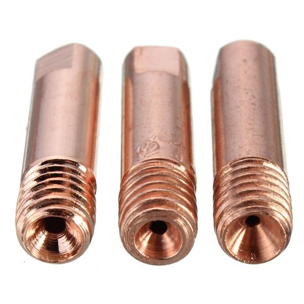 10 Pcs MB-15AK M6 MIG/MAG Welding Torch Contact Tip Gas Nozzle 0.8/1.0/1.2mm - photo 5
