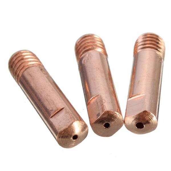 10 Pcs MB-15AK M6 MIG/MAG Welding Torch Contact Tip Gas Nozzle 0.8/1.0/1.2mm - photo 6