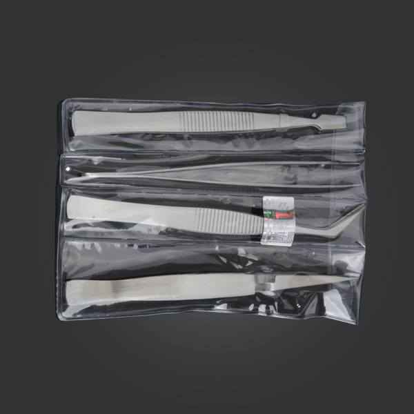 4 Pcs/Kit Mini Portable Silver White Different Shapes BGA Tweezers - photo 2