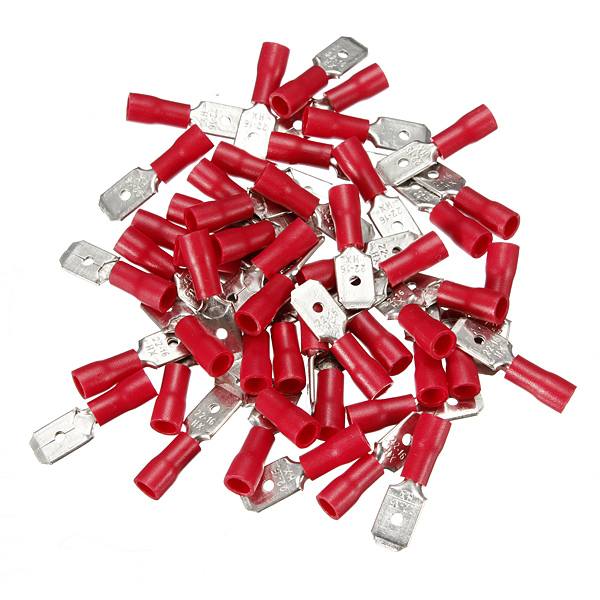 100pcs Male&Female Insulated Spade Quick Wire Crimp Connector Terminal - photo 2