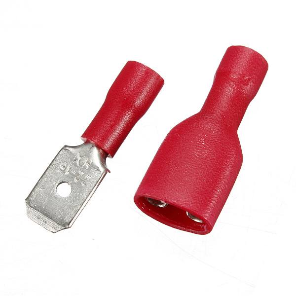 100pcs Male&Female Insulated Spade Quick Wire Crimp Connector Terminal - photo 4