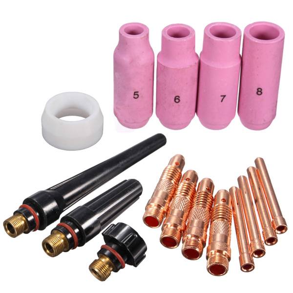 16pcs TIG Accessories KIT TIG Welding Torch WP SR 17 18 26 Series - photo 1