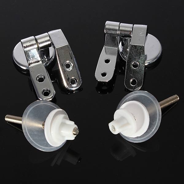 Replacement Toilet Seat Hinge Set Chrome Hinge With Fittings - photo 2