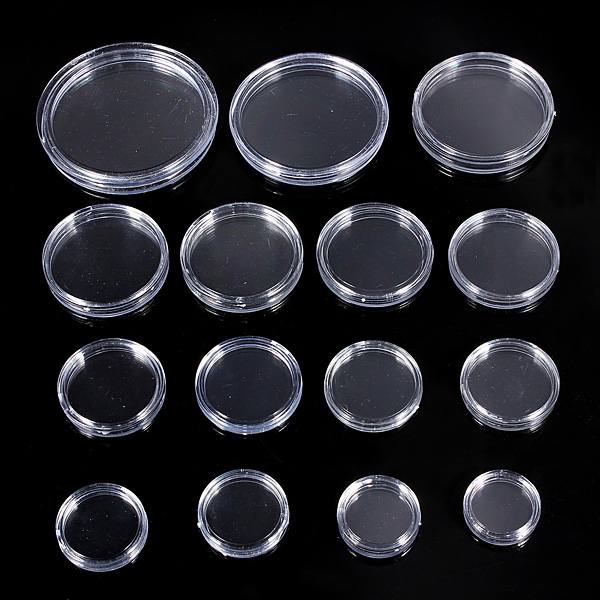 10pcs 18mm to 50mm Boxed Lighthouse Coin Capsules Coin Display Cases - photo 1