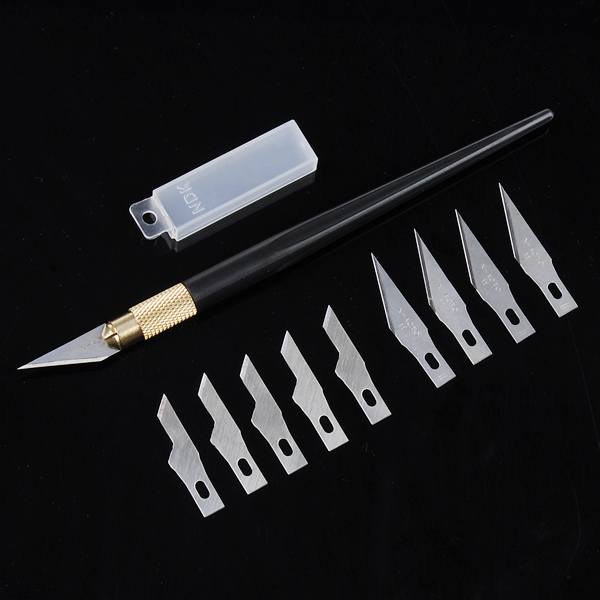 Metal Handle Hobby Cutter Craft with 10pcs Blade Cutting Tool - photo 1