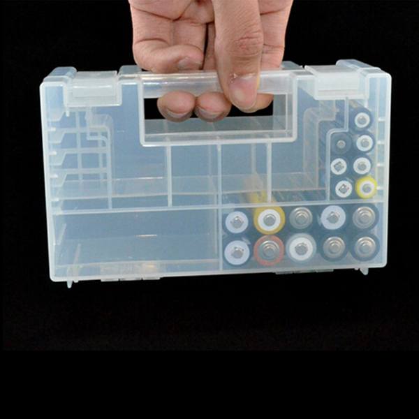 Translucent Hard Plastic Case Holder Storage Box for AA AAA C battery - photo 9