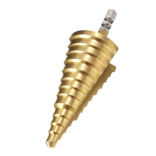 Drillpro 6-35MM Titanium Coated Step Cone Drill Bit HSS 13 Steps Hex Shank - photo 3