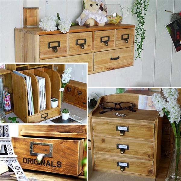 6pcs Antique Brass Drawer Label Pull Cabinet Frame Handle File Name Card Holder - photo 10