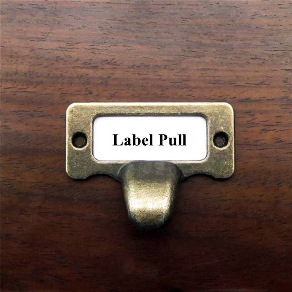 6pcs Antique Brass Drawer Label Pull Cabinet Frame Handle File Name Card Holder - photo 8