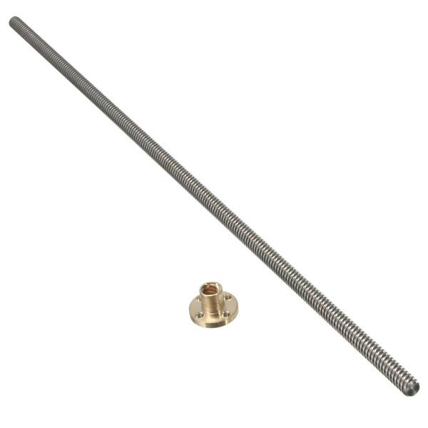 Machifit 400mm T8 Lead Screw 8mm Thread 2mm Pitch Lead Screw with Copper Nut - photo 4