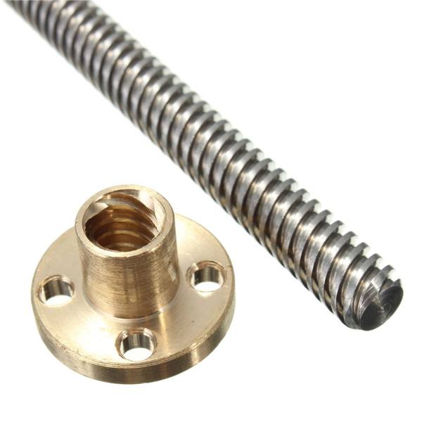 Machifit 400mm T8 Lead Screw 8mm Thread 2mm Pitch Lead Screw with Copper Nut - photo 2