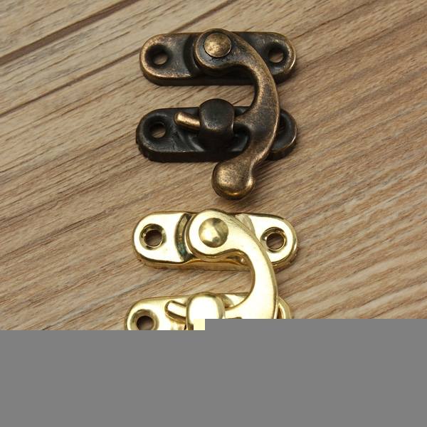 12pcs Antique Decorative Jewelry Gift Wooden Box Hasp Latch Lock With Screw - photo 3
