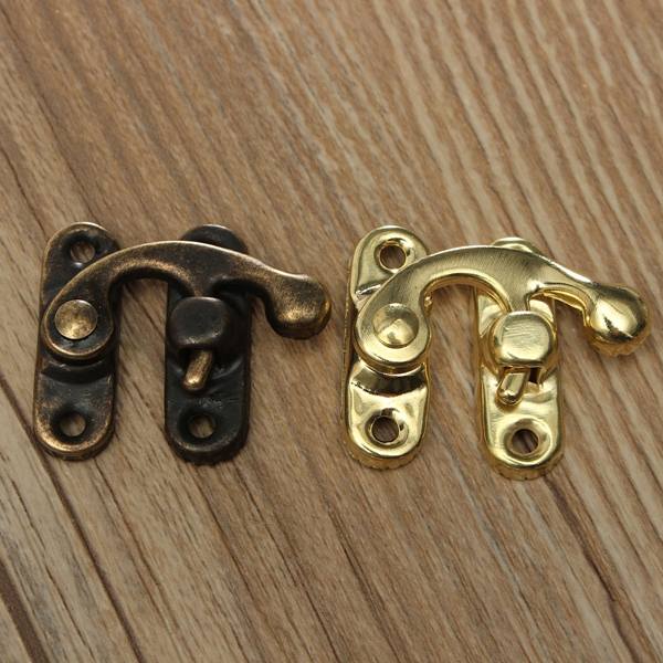 12pcs Antique Decorative Jewelry Gift Wooden Box Hasp Latch Lock With Screw - photo 4