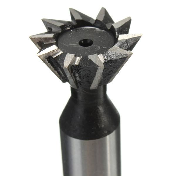 20mm 60 Degree HSS Dovetail Milling Cutter Straight Shank Woodworking Milling Cutter - photo 3