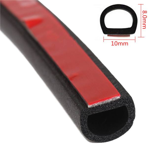 4M Small D Shape Car Truck Motor Door Hollow Rubber Seal Weather Strip 10x8mm - photo 5