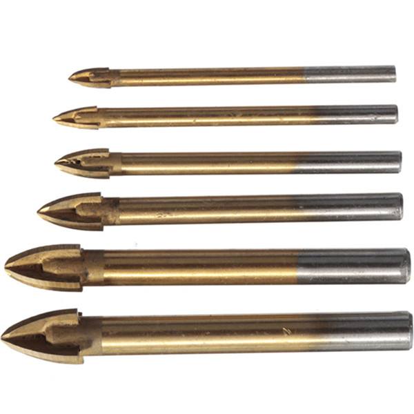 Titanium Carbide Glass Drill Bit Cross Spear Point Head Drill Bit For Wall Ceramic Tile - photo 6