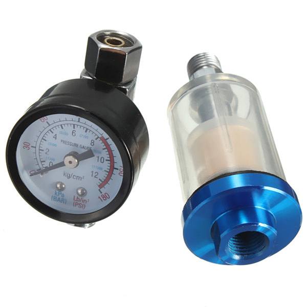 British Standard Pneumatic Gun Regulator And Mini air Filter oil water separator - photo 4