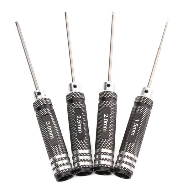 Drillpro 4pcs Hex Screwdriver Tool Kit 1.5/2.0/2.5/3.0mm Black Repair Tool Set - photo 5