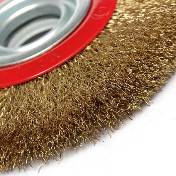 6 Inch 150mm Steel Wire Wheel Brush And Adaptor Rings For Bench Grinder Clean Polish - photo 3