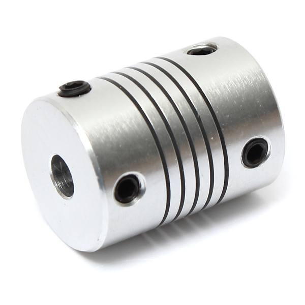 5mm x 6.35mm Aluminum Flexible Shaft Coupling OD19mm x L25mm CNC Stepper Motor Coupler Connector - photo 2
