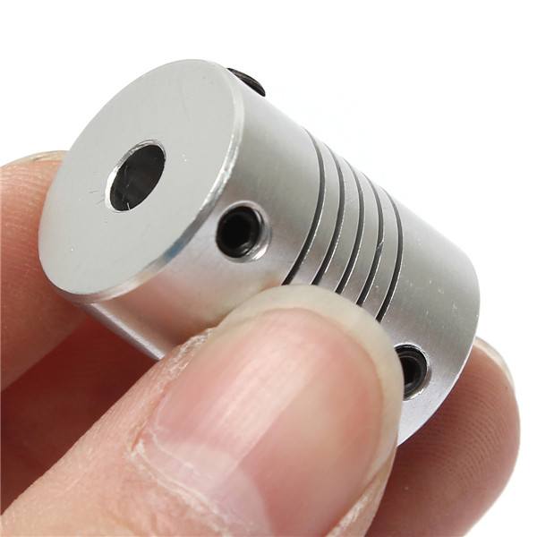 5mm x 6.35mm Aluminum Flexible Shaft Coupling OD19mm x L25mm CNC Stepper Motor Coupler Connector - photo 5