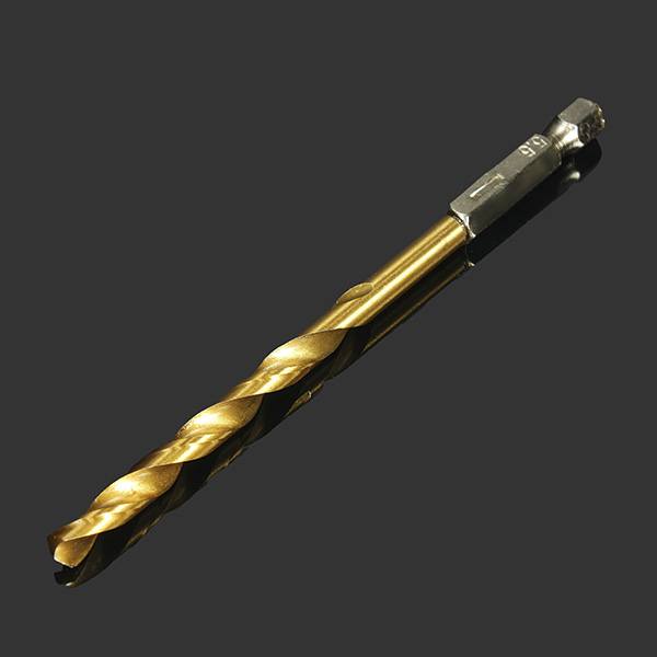 Drillpro DB-T2 13pcs 1.5-6.5mm HSS Titanium Coated 1/4 Inch Hex Shank Twist Drill Bit Set - photo 9
