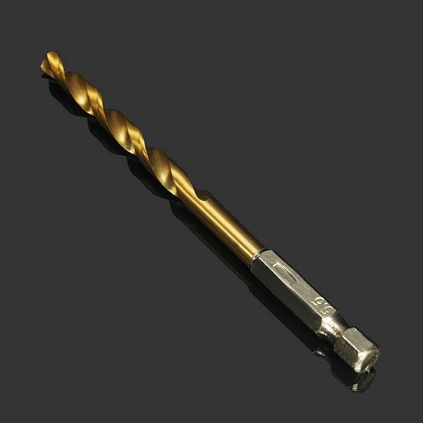 Drillpro DB-T2 13pcs 1.5-6.5mm HSS Titanium Coated 1/4 Inch Hex Shank Twist Drill Bit Set - photo 10