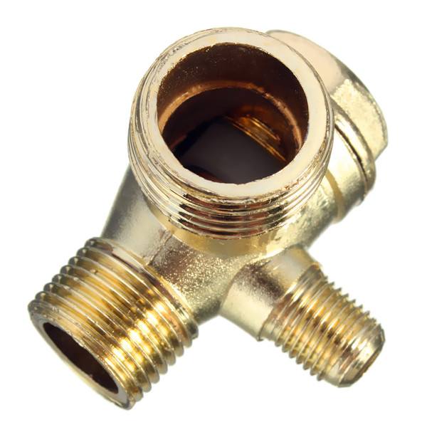 90 Degree Brass Copper Male Threaded Check Valve Connector Tool for Air Compressor - photo 6